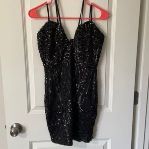 Club dress black sequins